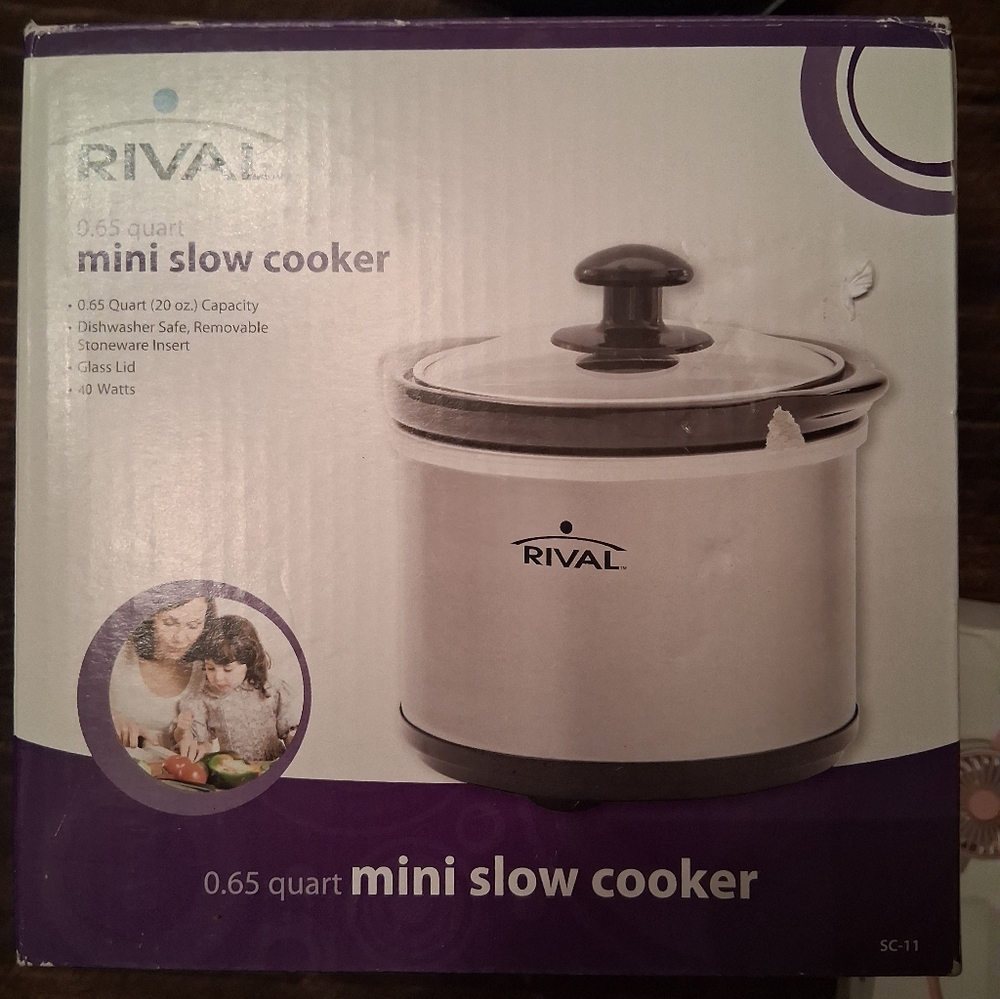 Rival Silver Mini Slow Cooker
